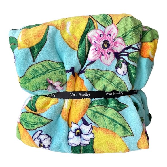 Vera Bradley Lemon Grove Plush Throw Blanket - Picture 8 of 8